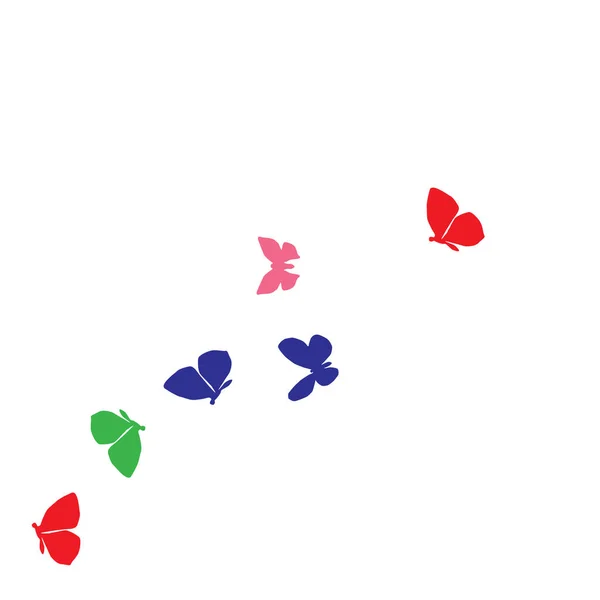 Fondo Verano Con Mariposas Coloridas Fondo Vectorial Con Polilla — Archivo Imágenes Vectoriales