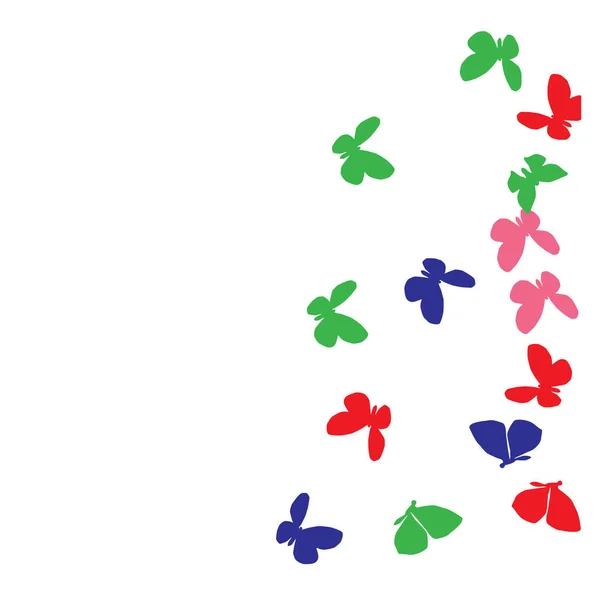 Fondo Verano Con Mariposas Coloridas Fondo Vectorial Con Polilla — Vector de stock