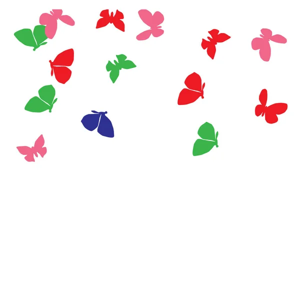 Fondo Verano Con Mariposas Coloridas Fondo Vectorial Con Polilla — Vector de stock