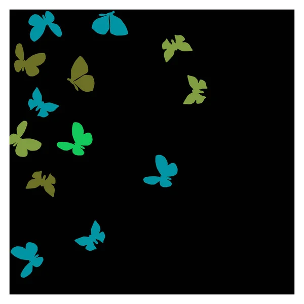 Fond Été Avec Des Papillons Colorés Fond Vectoriel Avec Papillon — Image vectorielle