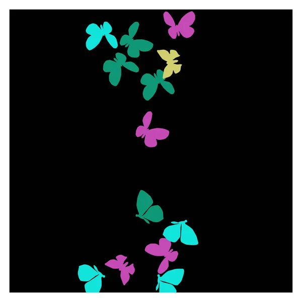 Fondo Verano Con Mariposas Coloridas Fondo Vectorial Con Polilla — Vector de stock