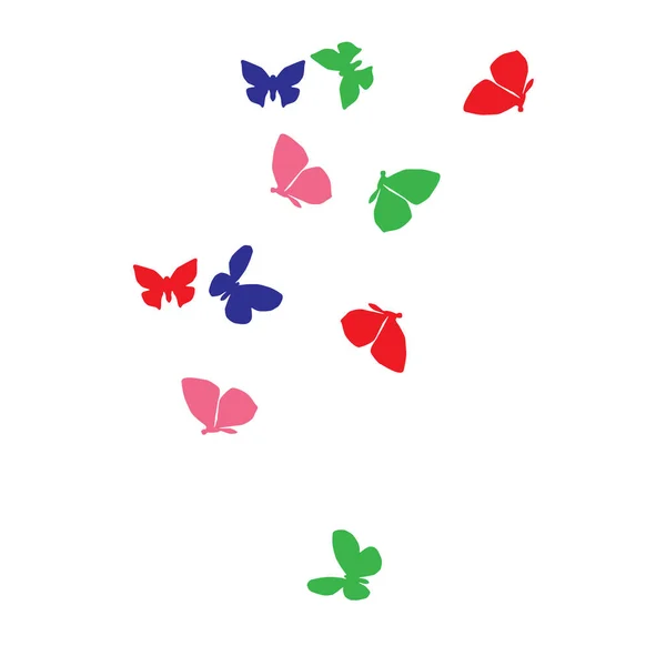 Nyári Háttér Színes Pillangók Vektorháttér Molylepkével — Stock Vector
