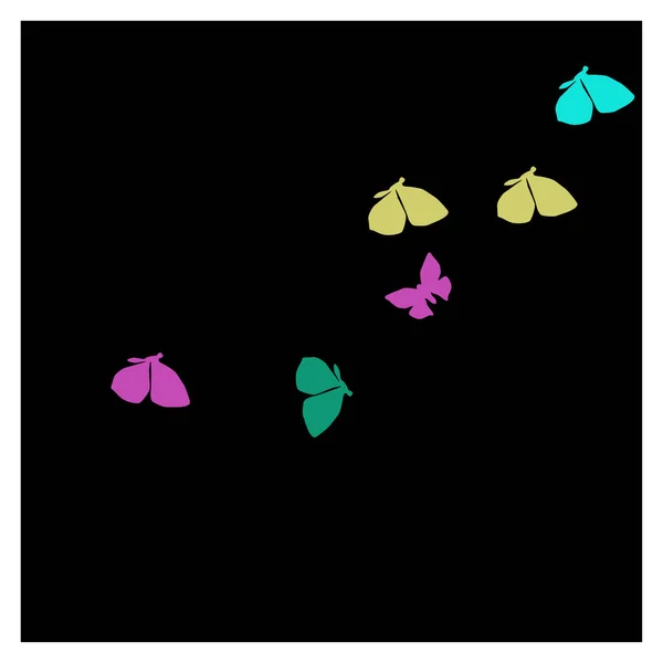 Summer Background Colorful Butterflies Vector Background Moth — Stock Vector
