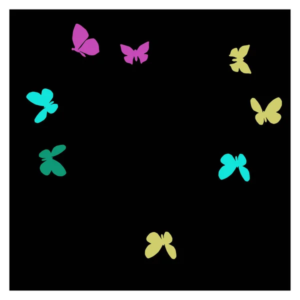 Fond Été Avec Des Papillons Colorés Fond Vectoriel Avec Papillon — Image vectorielle