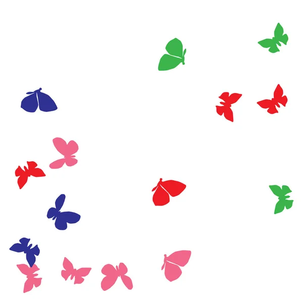 Summer Background Colorful Butterflies Vector Background Moth — Stock Vector