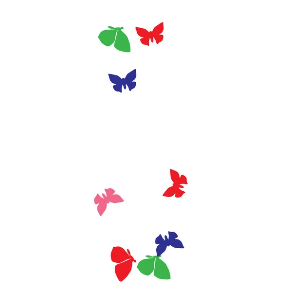 有彩色蝴蝶的夏天背景 有蛾的病媒背景 — 图库矢量图片