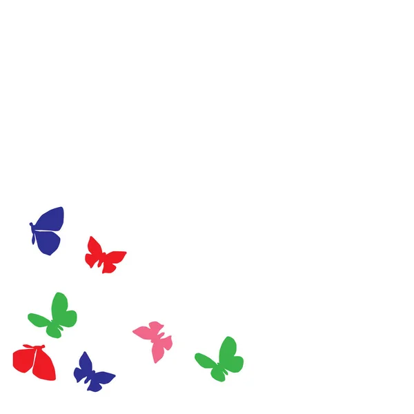 Fondo Verano Con Mariposas Coloridas Fondo Vectorial Con Polilla — Vector de stock