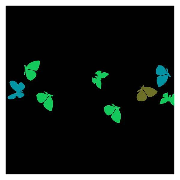 Fondo Verano Con Mariposas Coloridas Fondo Vectorial Con Polilla — Vector de stock