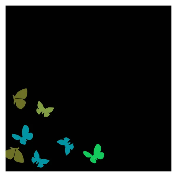 Fondo Verano Con Mariposas Coloridas Fondo Vectorial Con Polilla — Vector de stock