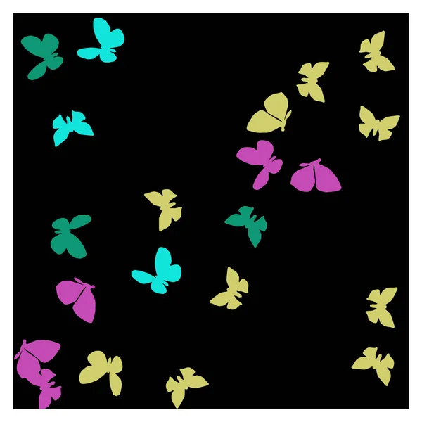 Fondo Verano Con Mariposas Coloridas Fondo Vectorial Con Polilla — Vector de stock