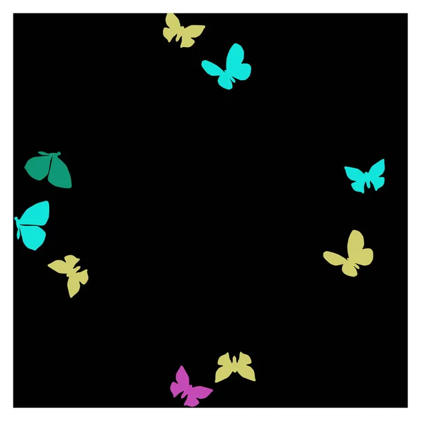 Fond Été Avec Des Papillons Colorés Fond Vectoriel Avec Papillon — Image vectorielle