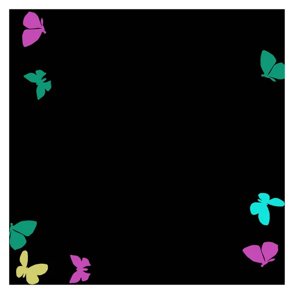 Fondo Verano Con Mariposas Coloridas Fondo Vectorial Con Polilla — Vector de stock