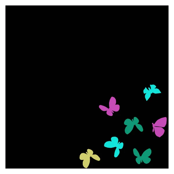 Letnie Tło Kolorowymi Motylami Tło Wektorowe Moth — Wektor stockowy