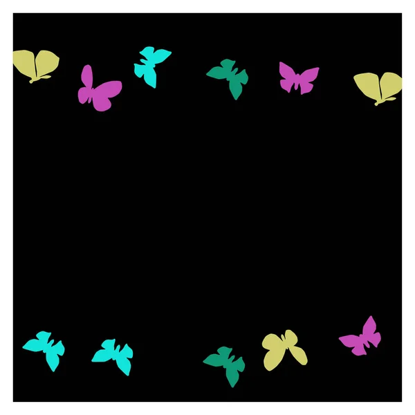 Fondo Verano Con Mariposas Coloridas Fondo Vectorial Con Polilla — Vector de stock