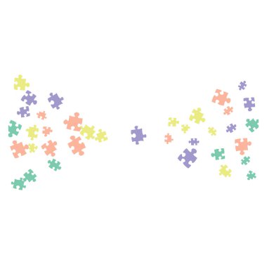 Arkaplan deseni. Bulmaca parçaları ve büyük fikirler tasarımı, vektör illüstrasyon grafiği