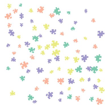 Arkaplan deseni. Bulmaca parçaları ve büyük fikirler tasarımı, vektör illüstrasyon grafiği