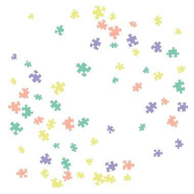 Arkaplan deseni. Bulmaca parçaları ve büyük fikirler tasarımı, vektör illüstrasyon grafiği