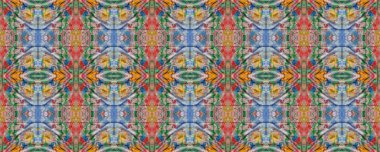 Suluboya fayans. Kusursuz desen. Mozaik arka plan. Geometrik baskı. Shibori geçmişi. Kravat boyası. İkat deseni. 