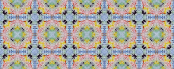 Watercolor Tile Seamless Pattern Mosaic Background Geometric Print Ethnic Design — Stock Photo, Image
