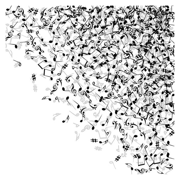 Musical Signs. Modern Background with Notes. Vector Element for Musical Poster