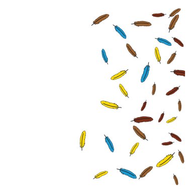 Renkli tüyler. Renkli tüylerin baskıları Evcil Hayvanlar İçin Tasarım. 