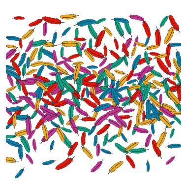 Renkli tüyler. Renkli tüylerin baskıları Evcil Hayvanlar İçin Tasarım. 