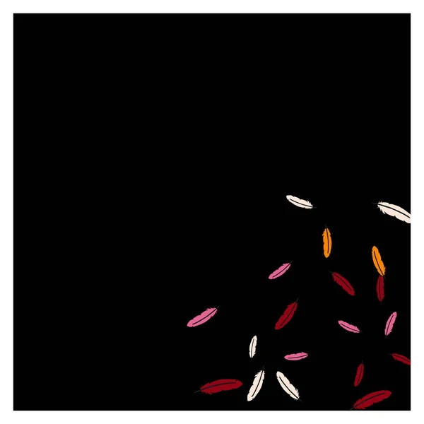 Красочные Перья Отпечатки Цветных Перьев Дизайн Товаров Домашних Животных Простой — стоковый вектор