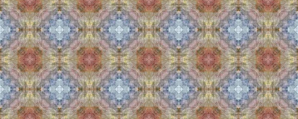 Watercolor Seamless Pattern Geometric Colorful Print Ikat Textured Shibori Design — Stock Photo, Image