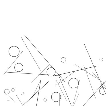 Geometrik Memphis Geçmişi. Kartpostal, Yazdırma, Banner ya da Poster için Basit Desen. Yüzükler ve Satırlarla Modern Soyut Arkaplan. 