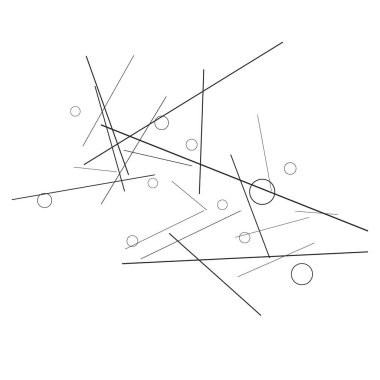 Geometrik Memphis Geçmişi. Kartpostal, Yazdırma, Banner ya da Poster için Basit Desen. Yüzükler ve Satırlarla Modern Soyut Arkaplan. 