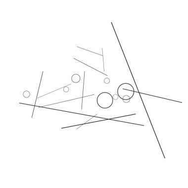 Geometrik Memphis Geçmişi. Kartpostal, Yazdırma, Banner ya da Poster için Basit Desen. Yüzükler ve Satırlarla Modern Soyut Arkaplan. 