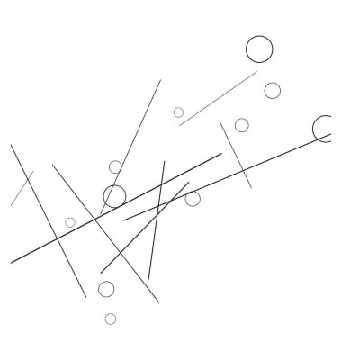 Geometrik Memphis Geçmişi. Kartpostal, Yazdırma, Banner ya da Poster için Basit Desen. Yüzükler ve Satırlarla Modern Soyut Arkaplan. 