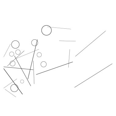 Geometrik Memphis Geçmişi. Kartpostal, Yazdırma, Banner ya da Poster için Basit Desen. Yüzükler ve Satırlarla Modern Soyut Arkaplan. 