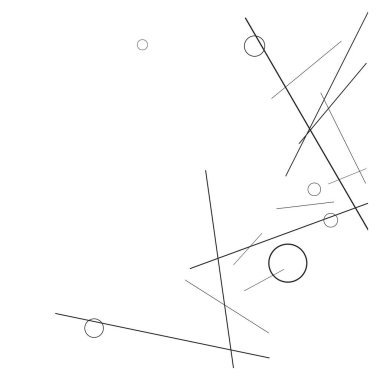 Geometrik Memphis Geçmişi. Kartpostal, Yazdırma, Banner ya da Poster için Basit Desen. Yüzükler ve Satırlarla Modern Soyut Arkaplan. 