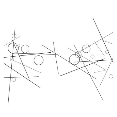 Geometrik Memphis Geçmişi. Kartpostal, Yazdırma, Banner ya da Poster için Basit Desen. Yüzükler ve Satırlarla Modern Soyut Arkaplan. 