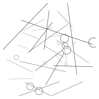 Geometrik Memphis Geçmişi. Kartpostal, Yazdırma, Banner ya da Poster için Basit Desen. Yüzükler ve Satırlarla Modern Soyut Arkaplan. 