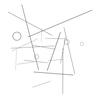 Geometrik Memphis Geçmişi. Kartpostal, Yazdırma, Banner ya da Poster için Basit Desen. Yüzükler ve Satırlarla Modern Soyut Arkaplan. 