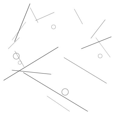 Geometrik Memphis Geçmişi. Kartpostal, Yazdırma, Banner ya da Poster için Basit Desen. Yüzükler ve Satırlarla Modern Soyut Arkaplan. 