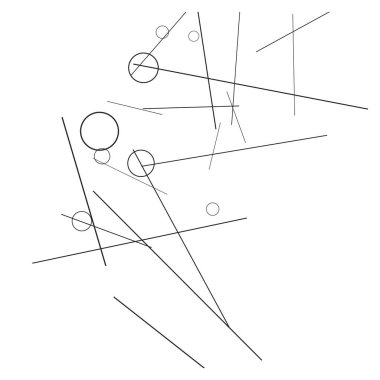 Geometrik Memphis Geçmişi. Kartpostal, Yazdırma, Banner ya da Poster için Basit Desen. Yüzükler ve Satırlarla Modern Soyut Arkaplan. 