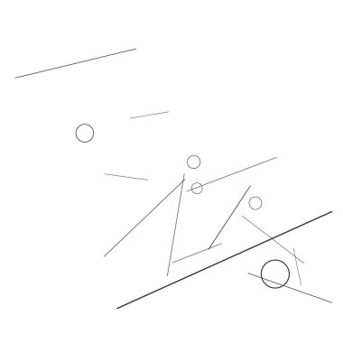 Geometrik Memphis Geçmişi. Kartpostal, Yazdırma, Banner ya da Poster için Basit Desen. Yüzükler ve Satırlarla Modern Soyut Arkaplan. 