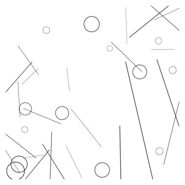 Geometrik Memphis Geçmişi. Kartpostal, Yazdırma, Banner ya da Poster için Basit Desen. Yüzükler ve Satırlarla Modern Soyut Arkaplan. 