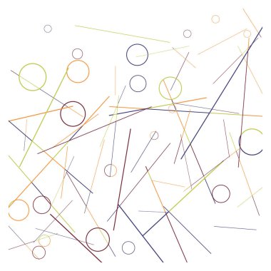 Geometrik Memphis Geçmişi. Kartpostal, Yazdırma, Banner ya da Poster için Basit Desen. Yüzükler ve Satırlarla Modern Soyut Arkaplan. 