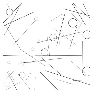 Geometrik Memphis Geçmişi. Kartpostal, Yazdırma, Banner ya da Poster için Basit Desen. Yüzükler ve Satırlarla Modern Soyut Arkaplan. 