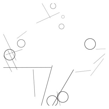 Geometrik Memphis Geçmişi. Kartpostal, Yazdırma, Banner ya da Poster için Basit Desen. Yüzükler ve Satırlarla Modern Soyut Arkaplan. 