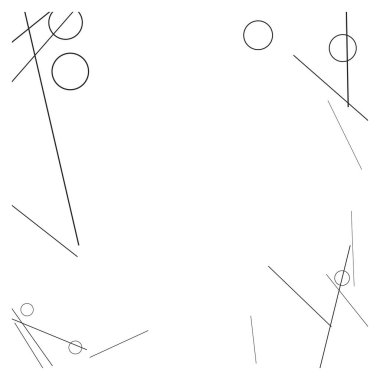 Geometrik Memphis Geçmişi. Kartpostal, Yazdırma, Banner ya da Poster için Basit Desen. Yüzükler ve Satırlarla Modern Soyut Arkaplan. 