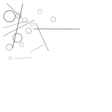 Geometrik Memphis Geçmişi. Kartpostal, Yazdırma, Banner ya da Poster için Basit Desen. Yüzükler ve Satırlarla Modern Soyut Arkaplan. 