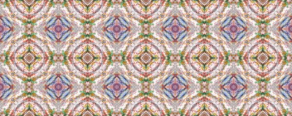 Watercolor Tile Seamless Pattern Mosaic Background Geometric Print Shibori Background — Stock Photo, Image