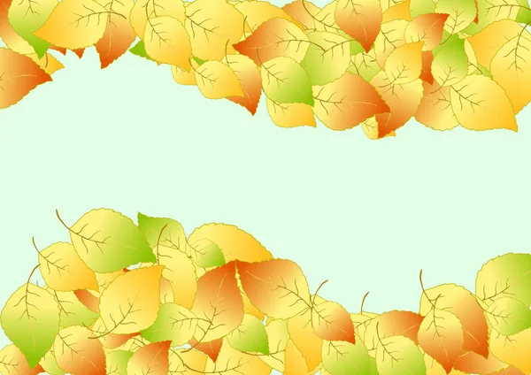 Modèle Mignon Avec Feuilles Pour Carte Vœux Affiche Fond Vectoriel — Image vectorielle