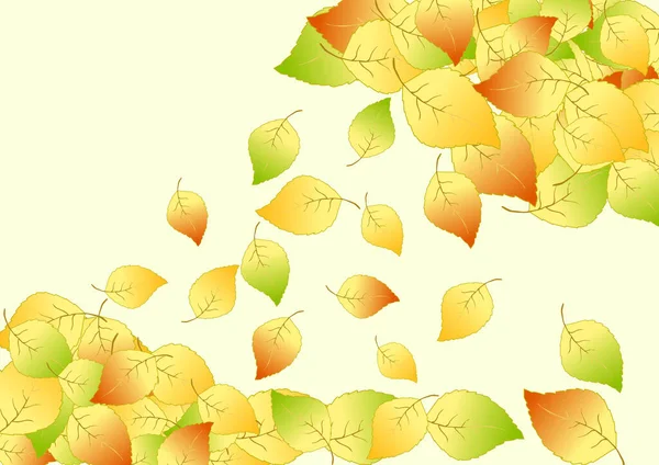 Cute Pattern Leaves Greeting Card Poster Vector Background Autumn Design — Stock Vector