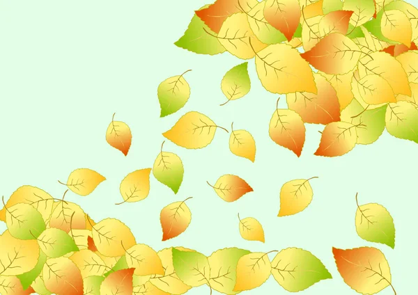 Симпатичный Узор Листьями Поздравительной Открытки Плаката Векторный Фон Осеннего Дизайна — стоковый вектор